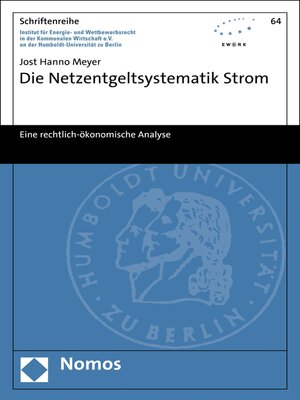 cover image of Die Netzentgeltsystematik Strom